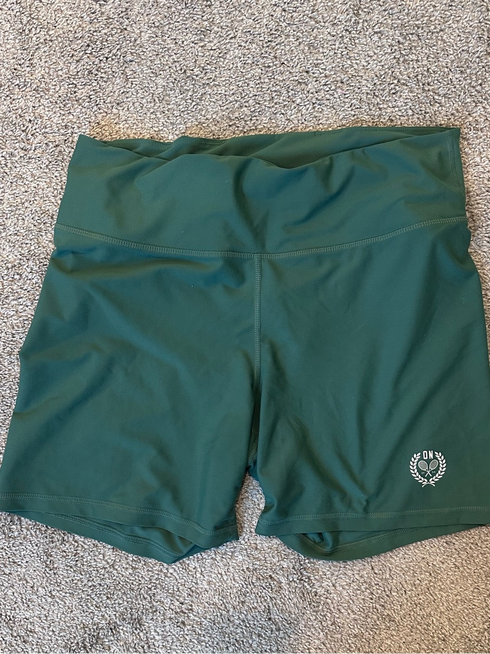 Old Navy Forest Green High-Rise Bike Shorts